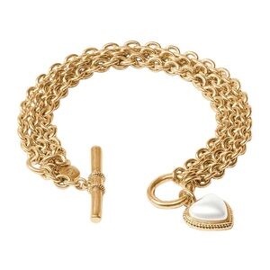 Julie Vos Gold Heart Charm Bracelet
